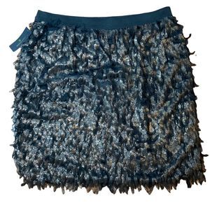 🆕 Worthington Gold And Black Fringe Skirt, Size XL, NWT